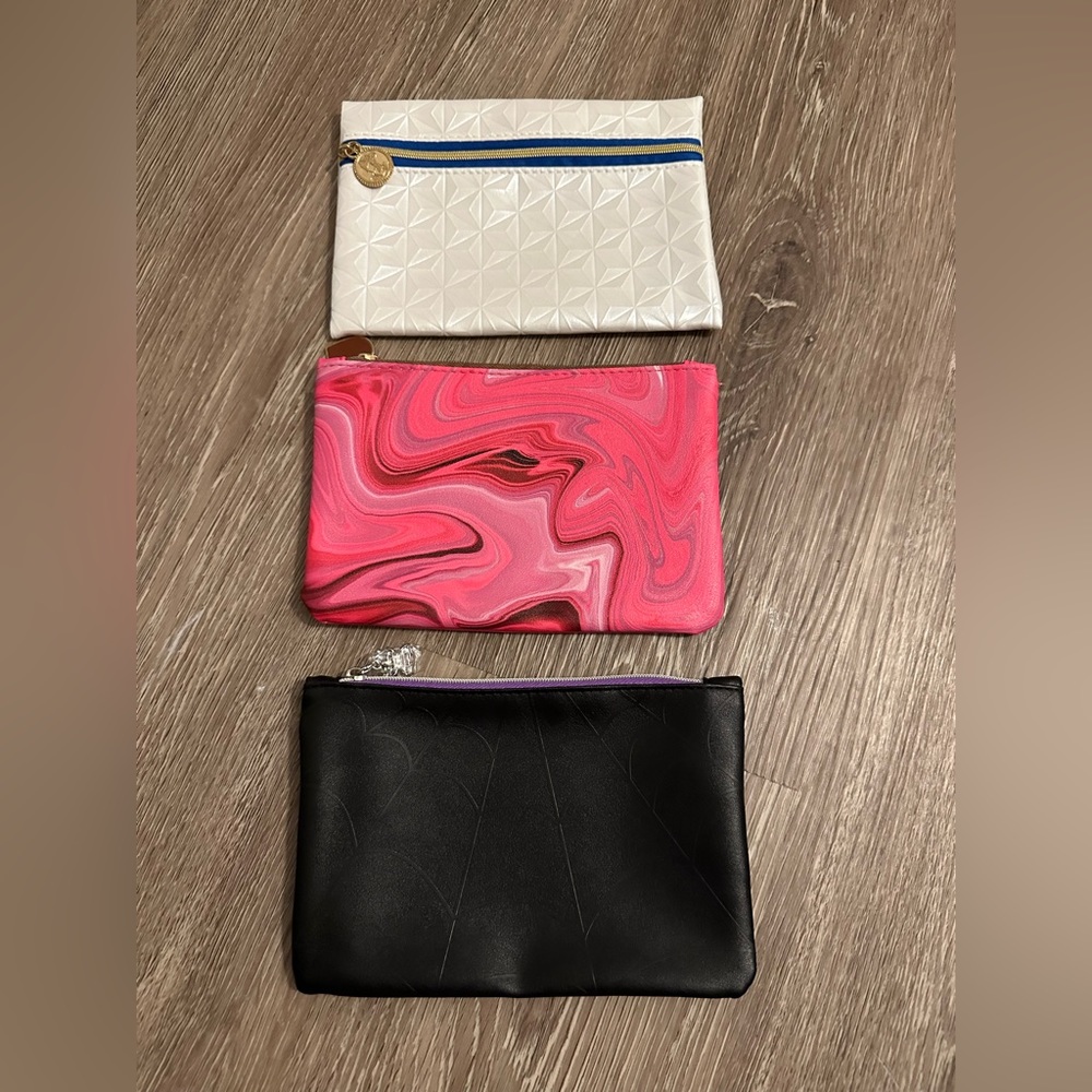 Makeup bags set of three